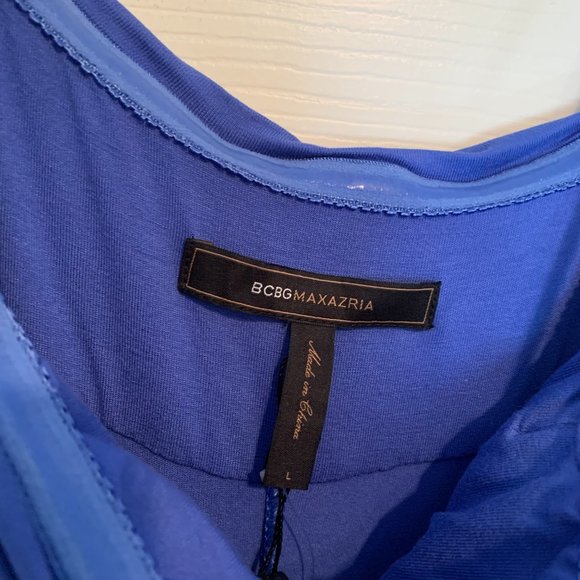 BCBG MaxAzria Maxi 'Strappy' Dress...Blue...Size L - Picture 5 of 5
